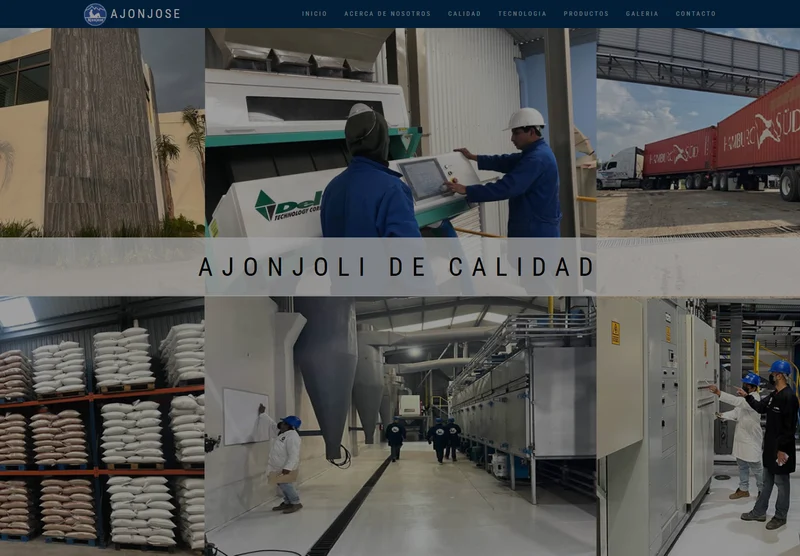 Captura del sitio web de Ajonjose